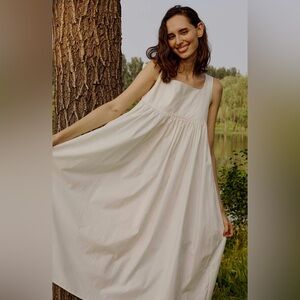 NAP LOUNGEWEAR | Bunny Strap Dress Cotton White